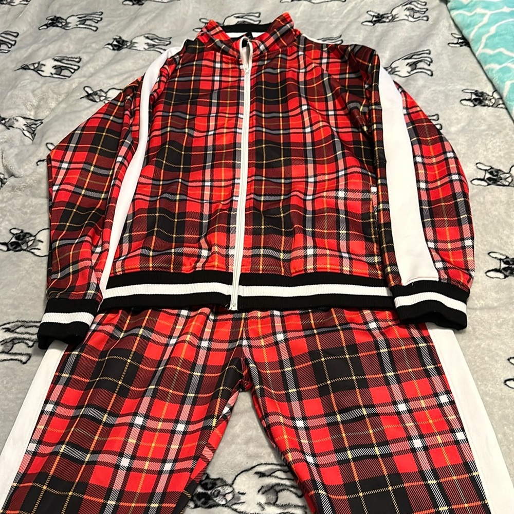 Mens Tracksuit 2 Piece Casual Pants Jacket Sweatsuit Sweatshirt Activewear Set